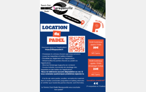 Location Horaire Padel