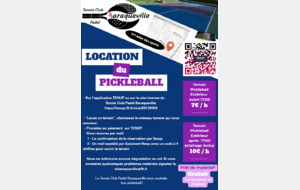 Location Horaire PICKLEBALL et TENNIS