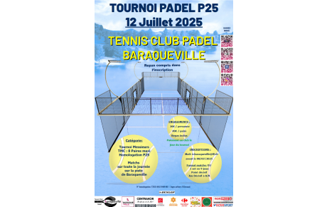 Tournoi Padel P25 Homologué le 12/07