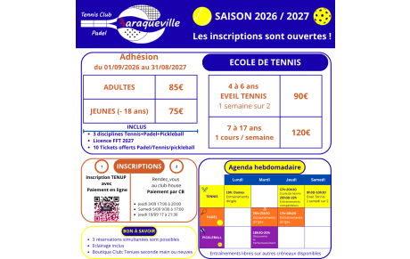 Rejoignez nous en prenant votre adhésion 2026-2027
